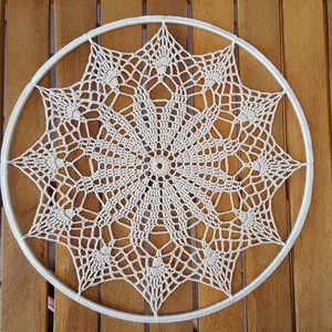 Horgolt falidísz, függődísz, ablakdísz, fali dekoráció 25 cm, Otthon & Életmód, Dekoráció, Fali és függő dekoráció, Falra akasztható dekor, Horgolás, MESKA