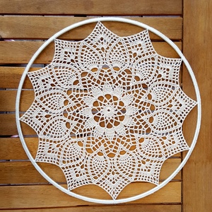 Horgolt falidísz, függődísz, ablakdísz, fali dekoráció 30 cm, Otthon & Életmód, Dekoráció, Fali és függő dekoráció, Falra akasztható dekor, Horgolás, MESKA