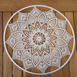 Horgolt falidísz, függődísz, ablakdísz, fali dekoráció 30 cm - otthon & életmód - dekoráció - fali és függő dekoráció - falra akasztható dekor - Meska.hu