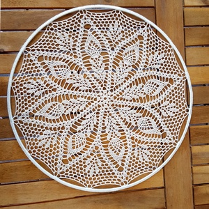 Horgolt falidísz, függődísz, ablakdísz, fali dekoráció 35 cm - otthon & életmód - dekoráció - fali és függő dekoráció - falra akasztható dekor - Meska.hu