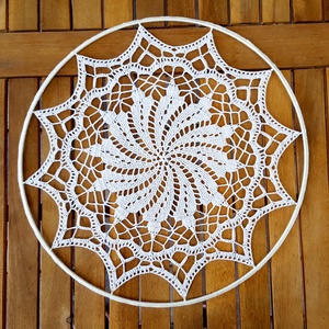 Horgolt falidísz, függődísz, ablakdísz, fali dekoráció 35 cm, Otthon & Életmód, Dekoráció, Fali és függő dekoráció, Falra akasztható dekor, Horgolás, MESKA