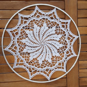 Horgolt falidísz, függődísz, ablakdísz, fali dekoráció 35 cm - otthon & életmód - dekoráció - fali és függő dekoráció - falra akasztható dekor - Meska.hu