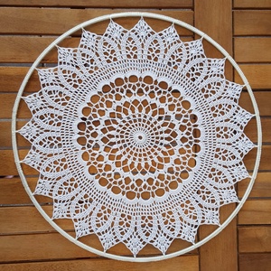 Horgolt falidísz, függődísz, ablakdísz, fali dekoráció 35 cm, Otthon & Életmód, Dekoráció, Fali és függő dekoráció, Falra akasztható dekor, Horgolás, MESKA