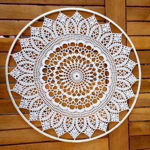 Horgolt falidísz, függődísz, ablakdísz, fali dekoráció 35 cm - otthon & életmód - dekoráció - fali és függő dekoráció - falra akasztható dekor - Meska.hu