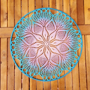 Horgolt falidísz, függődísz, ablakdísz, fali dekoráció, mandala 40 cm, Otthon & Életmód, Dekoráció, Fali és függő dekoráció, Falra akasztható dekor, Horgolás, MESKA