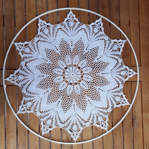 Horgolt falidísz, függődísz, ablakdísz, fali dekoráció 50 cm - otthon & életmód - dekoráció - fali és függő dekoráció - falra akasztható dekor - Meska.hu