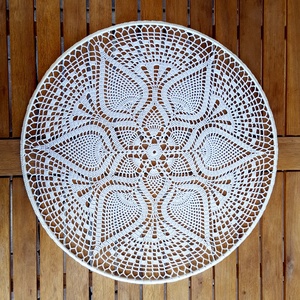 Horgolt falidísz, függődísz, ablakdísz, fali dekoráció 40 cm - otthon & életmód - dekoráció - fali és függő dekoráció - falra akasztható dekor - Meska.hu