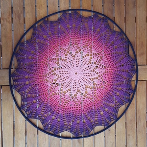 Horgolt falidísz, függődísz, ablakdísz, fali dekoráció, mandala 45 cm, Otthon & Életmód, Dekoráció, Fali és függő dekoráció, Falra akasztható dekor, Horgolás, MESKA