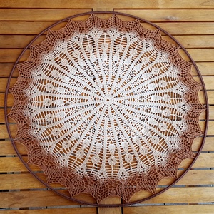 Horgolt falidísz, függődísz, ablakdísz, fali dekoráció, mandala 50 cm - otthon & életmód - dekoráció - fali és függő dekoráció - falra akasztható dekor - Meska.hu