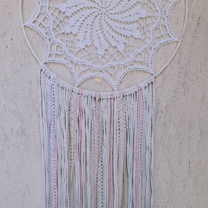 Álomfogó horgolt fali dísz, függődísz, ablakdísz, fali dekoráció mandala 35 cm - otthon & életmód - dekoráció - fali és függő dekoráció - álomfogó - Meska.hu