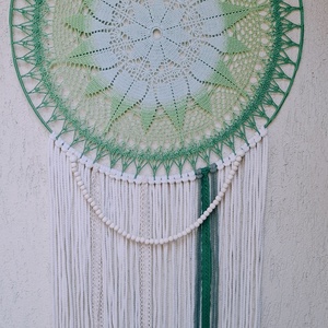 Álomfogó horgolt fali dísz, függődísz, ablakdísz, fali dekoráció mandala 50 cm - otthon & életmód - dekoráció - fali és függő dekoráció - álomfogó - Meska.hu