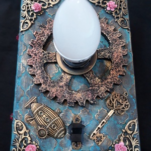 Steampunk stílusú könyvlámpa - otthon & életmód - lámpa - asztali lámpa - Meska.hu