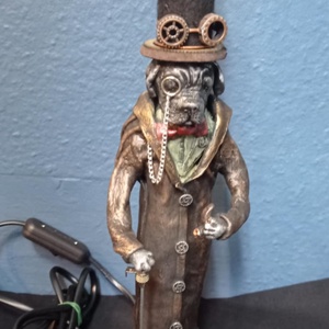 Steampunk Dog Lámpa - otthon & életmód - lámpa - asztali lámpa - Meska.hu