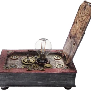 Steampunk könyvlámpa, Otthon & Életmód, Lámpa, Asztali lámpa, Mindenmás, MESKA