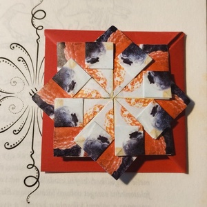 Teapapírból hajtogatott origami könyvjelző - könyv & zene - könyvjelző - Meska.hu