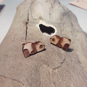 Panda fülbevaló - ékszer - fülbevaló - fülékszer - Meska.hu