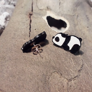 Panda fülbevaló - ékszer - fülbevaló - fülékszer - Meska.hu