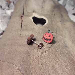 Halloween tök fülbevaló - ékszer - fülbevaló - fülékszer - Meska.hu
