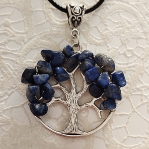 Lápisz lazuli életfás medál - ékszer - nyaklánc - medál - Meska.hu