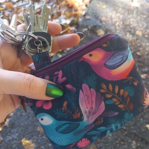 Türkiz madárkás  neszesszer szett  Karácsonyi ajándék bevezető áron  - táska & tok - neszesszer - Meska.hu