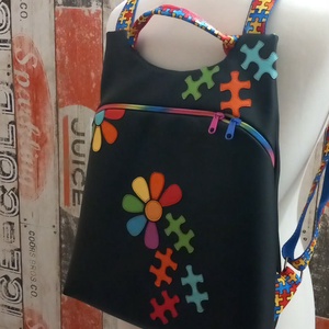 Autizmus tudatosság táska , Táska & Tok, Hátizsák, Hátizsák, Varrás, MESKA