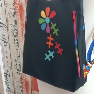 Autizmus tudatosság táska  - táska & tok - hátizsák - hátizsák - Meska.hu