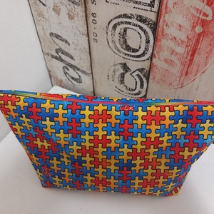 Puzzle mintás Autizmus tudatosság  neszer és kulcstarto - táska & tok - hátizsák - hátizsák - Meska.hu