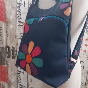 Flowers Flow hátizsák  kék madár  - táska & tok - hátizsák - hátizsák - Meska.hu