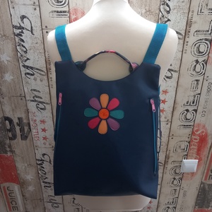 Flowers Flow hátizsák  kék madár  - táska & tok - hátizsák - hátizsák - Meska.hu