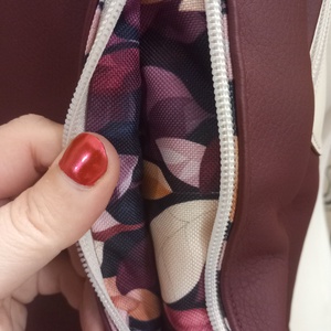 Flowers Flow hátizsák  bordó leveles  - táska & tok - hátizsák - hátizsák - Meska.hu