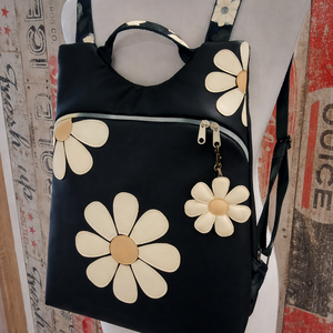 Flowers Flow hátizsák  egyszínű virágos  - Meska.hu