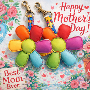 Virágos kulcstartó  táska dísz Anyák napjára  - Meska.hu