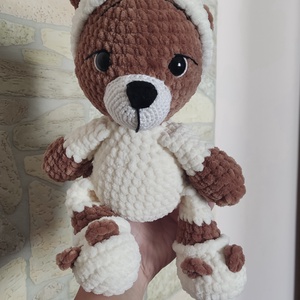 Amigurumi pizsamás maci - játék & sport - plüssállat & játékfigura - maci - Meska.hu