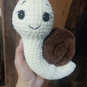 Amigurumi kakaós csiga - játék & sport - plüssállat & játékfigura - csiga - Meska.hu