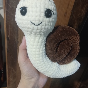 Amigurumi kakaós csiga - játék & sport - plüssállat & játékfigura - csiga - Meska.hu