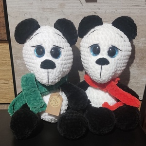 Kézzel készült panda, Játék & Sport, Plüssállat & Játékfigura, Maci, Horgolás, MESKA