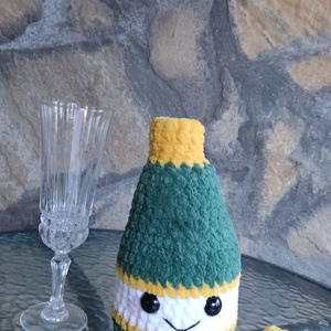 Horgolt pezsgő  - játék & sport - plüssállat & játékfigura - más figura - Meska.hu