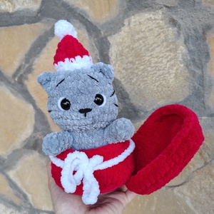 Ajándék cica, Játék & Sport, Plüssállat & Játékfigura, Cica, Horgolás, MESKA