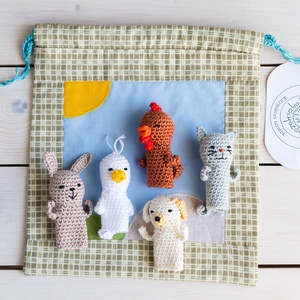 Ujjbáb készlet, Élet a tanyán, horgolt - Meska.hu