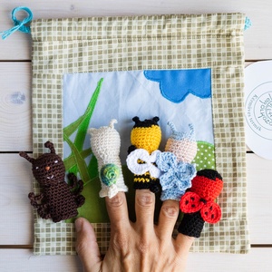 Ujjbáb készlet, Apró állatok, horgolt - játék & sport - bábok - ujjbáb - Meska.hu