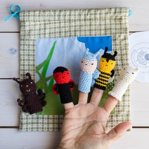 Ujjbáb készlet, Apró állatok, horgolt - Meska.hu