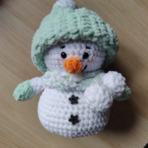 Hóember figura - karácsony - karácsonyi lakásdekoráció - karácsonyi manók, figurák - Meska.hu