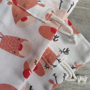 Karácsonyi, rénszarvas mintás ajándék zsák - karácsony - karácsonyi ajándékozás - karácsonyi ajándékcsomagolás - Meska.hu