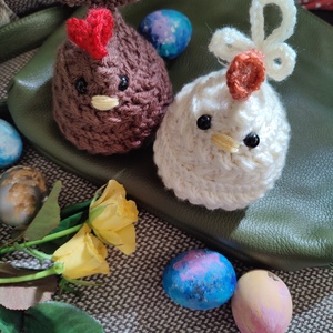 Horgolt csirke figura - játék & sport - plüssállat & játékfigura - más figura - Meska.hu