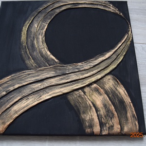 Bronz ív 30X30 - művészet - festmény - akril - Meska.hu