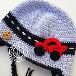 Autós álomSapi - horgolt sapka fiúknak -  - Meska.hu