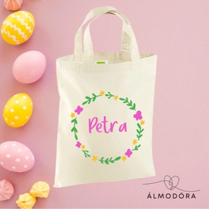 Névre szóló húsvéti táska, csokigyűjtő táska, zsák, ajándék zsák - Meska.hu