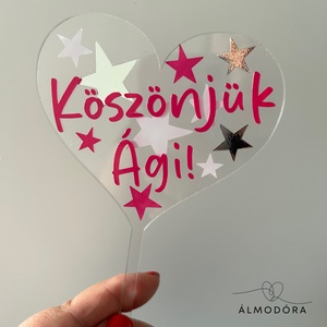Tortabeszúró, tortadekoráció, plexitábla, évszám tábla, Otthon & Életmód, Konyhafelszerelés, tálalás, Sütés, főzés, Sütidísz, Fotó, grafika, rajz, illusztráció, Decoupage, transzfer és szalvétatechnika, MESKA
