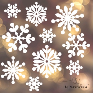 Karácsonyi ablakmatrica, ablakdekoráció, ablakdísz, koszorú - Meska.hu