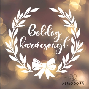 Karácsonyi ablakmatrica, ablakdekoráció, ablakdísz, koszorú - Meska.hu